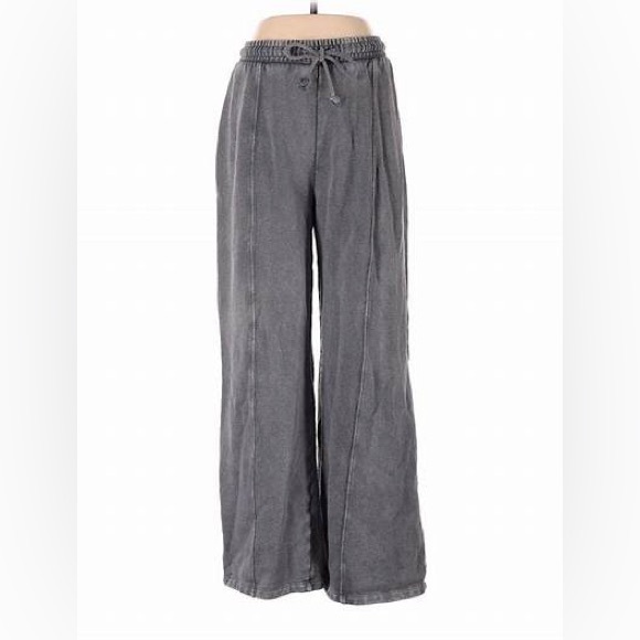 Zara Pants - Zara Grey Wide Leg Sweatpants High Waist Size Small